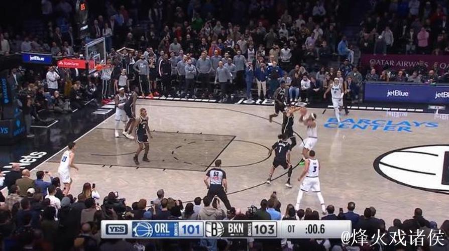 班凯罗30+14+6打板三分绝杀 魔术加时险胜篮网